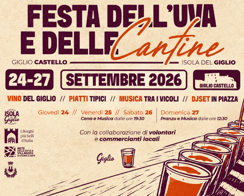 Festa dell'Uva e delle Cantine 2026 a Giglio Castello: Il Programma Completo